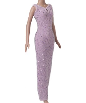 Beaded Angora  Lilac Dress
