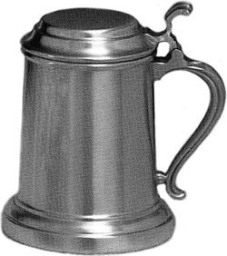 Pewter Covered Tankard