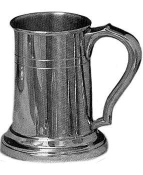 Pewter Tankard Glass Bottom