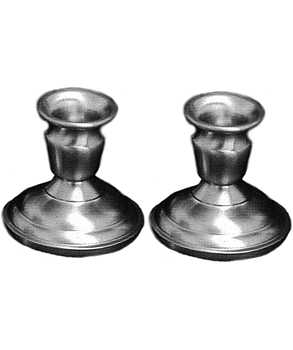 Pewter Candlesticks-Weighted