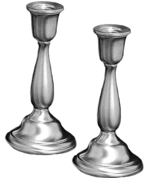 Pewter Candlesticks-Weighted