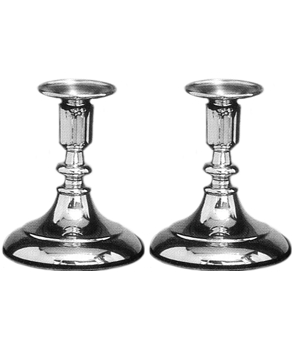 Pewter Candlesticks-Weighted