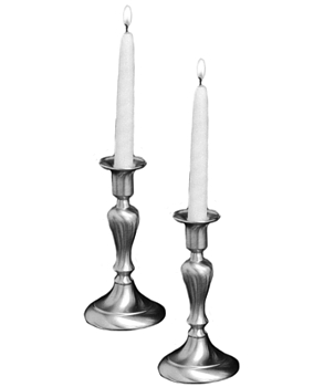 Pewter Candlesticks-Weighted